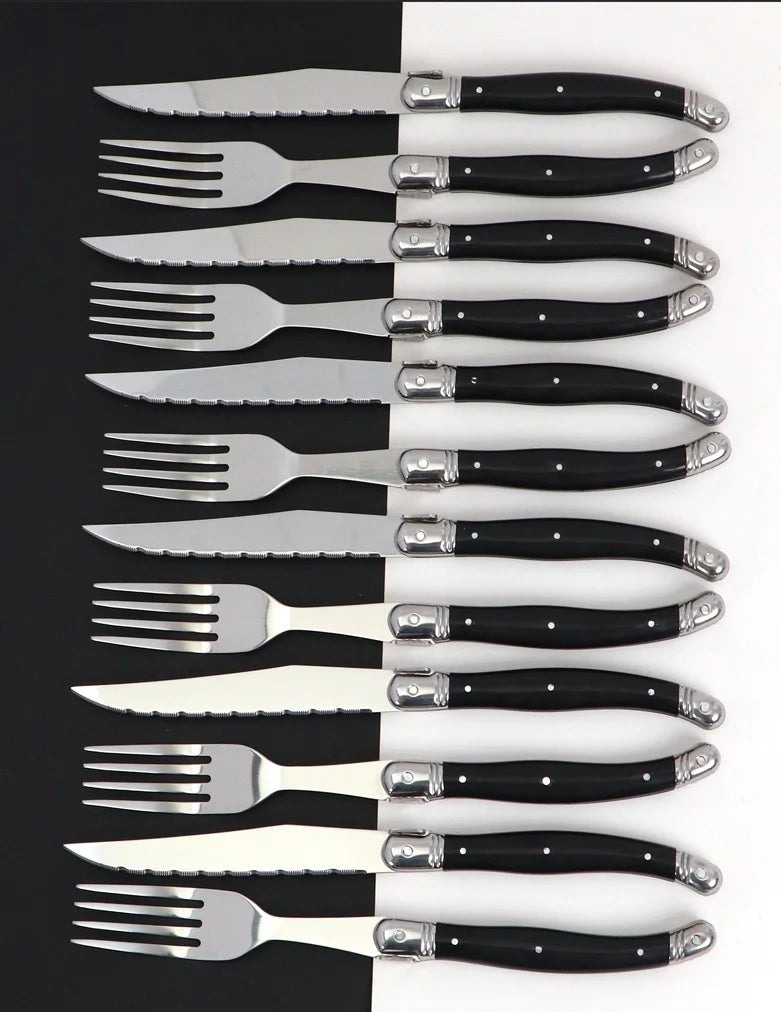 Noir Steak Cutlery Set