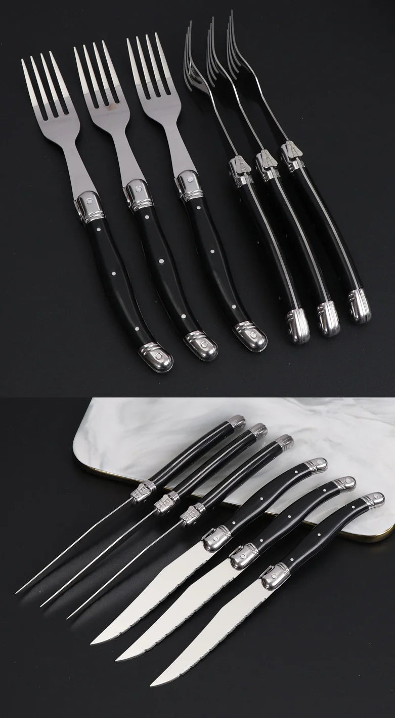 Noir Steak Cutlery Set