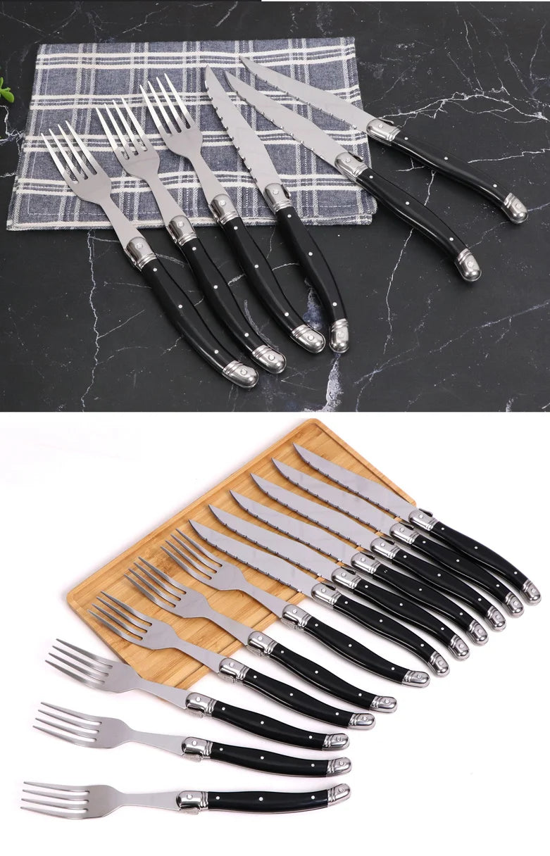 Noir Steak Cutlery Set