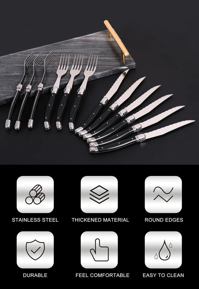 Noir Steak Cutlery Set