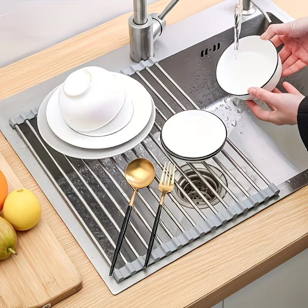 Roll-Up Sink Rack