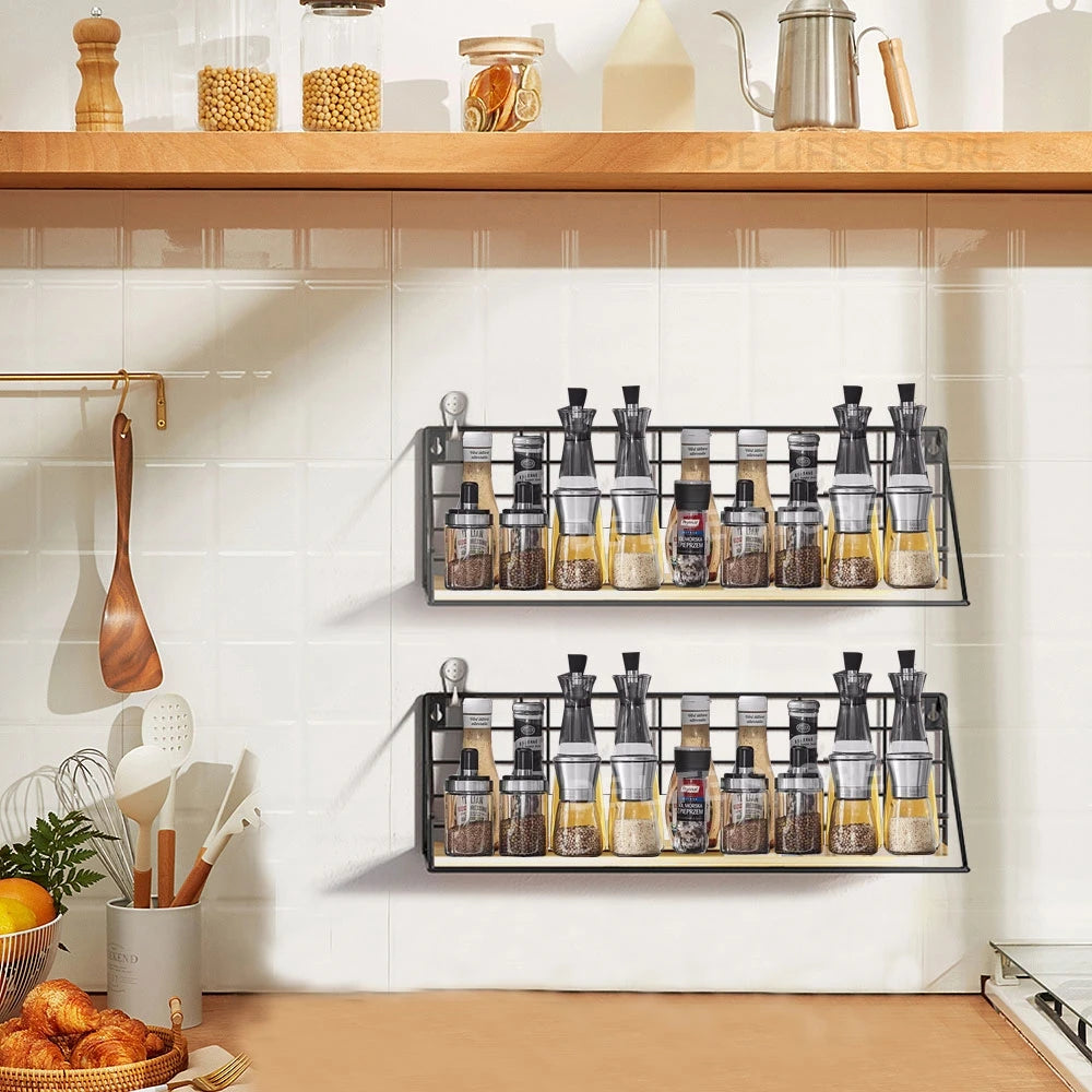 Wall-Mounted Spice Shelf