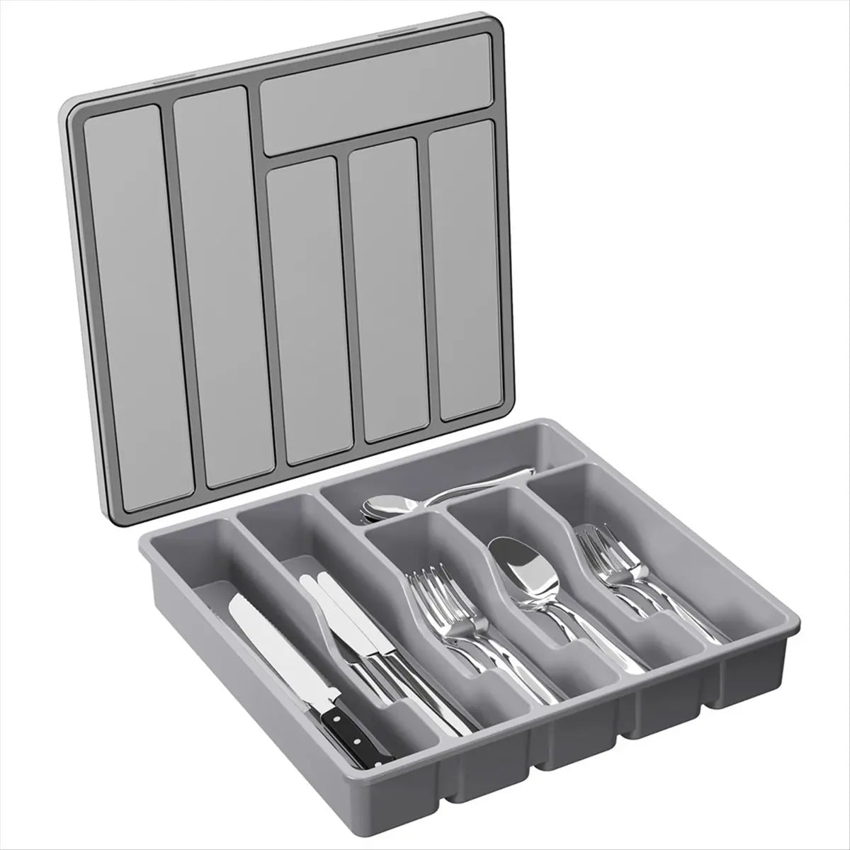 Covered Flatware Organizer