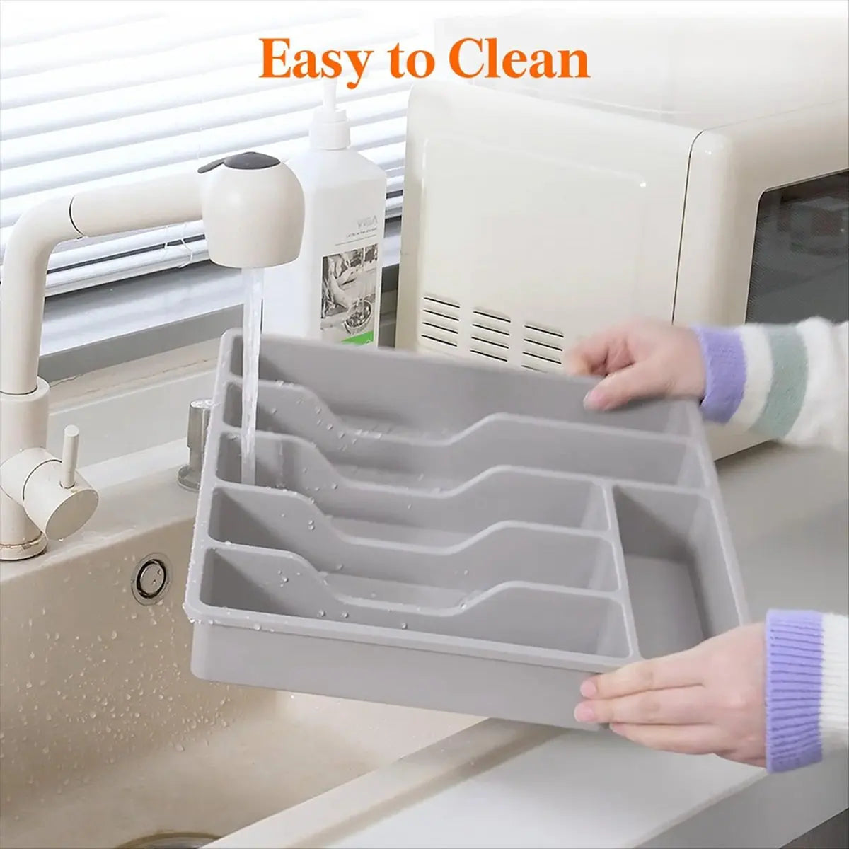 Covered Flatware Organizer