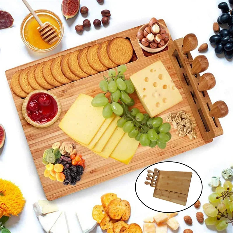 Bamboo Cheese Board Set