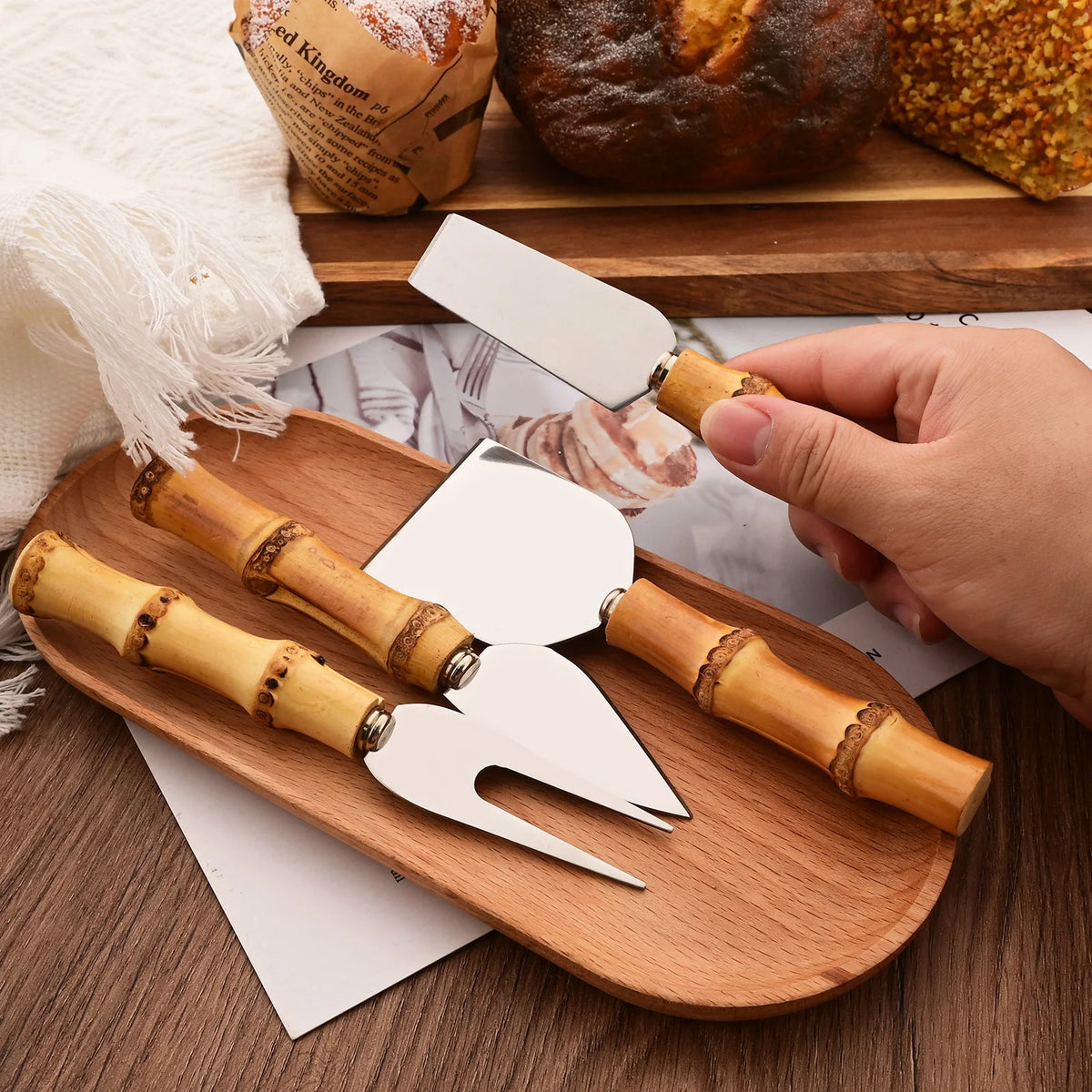 Bamboo Cheese Knife Set