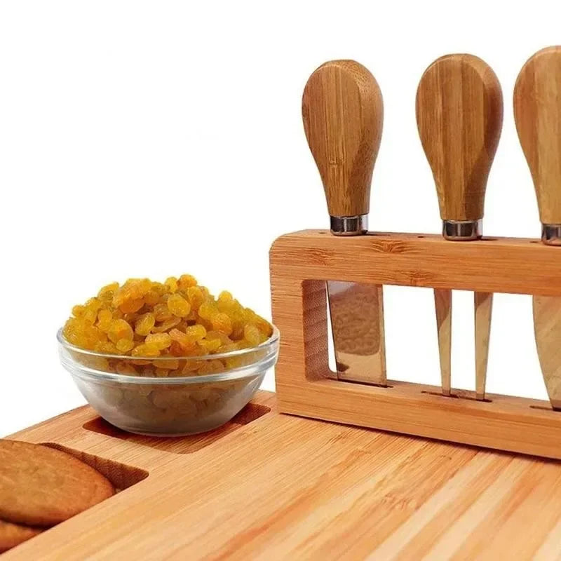 Bamboo Cheese Board Set
